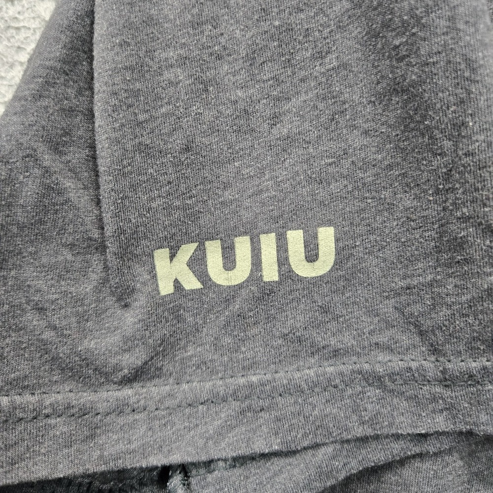 KUIU Men Shirt 2L Gray Ram Logo Graphic Print Short Sleeve Crew Neck Pullover - Picture 8 of 10